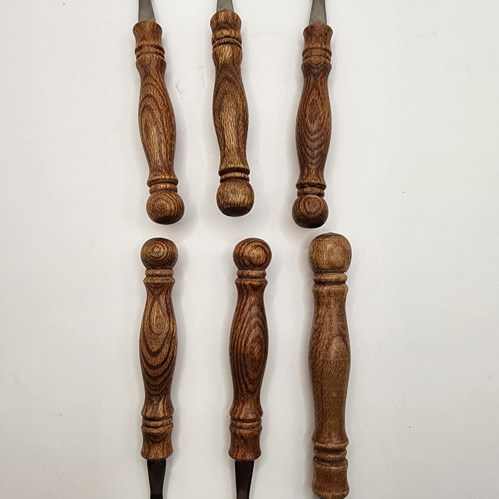 Vintage Old Homestead Stainless Steel Wood Handle Spoons Set of 6 - Picture 3 of 6